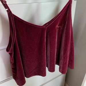 Burgundy top